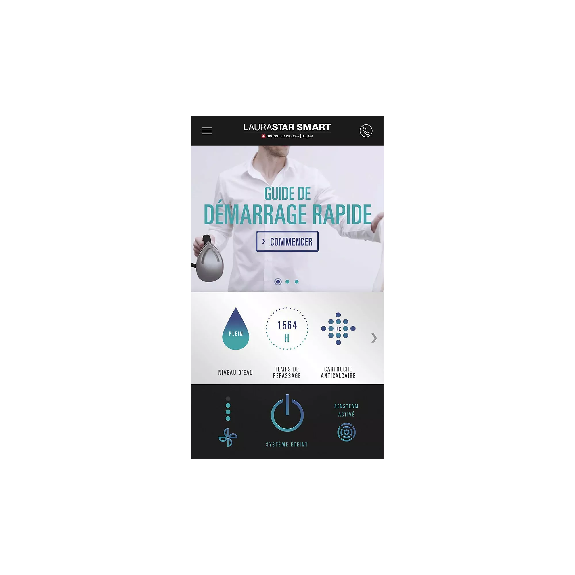 CENTRE DE REPASSAGE CONNECTE LAURASTAR SMART I WHITE – Image 2