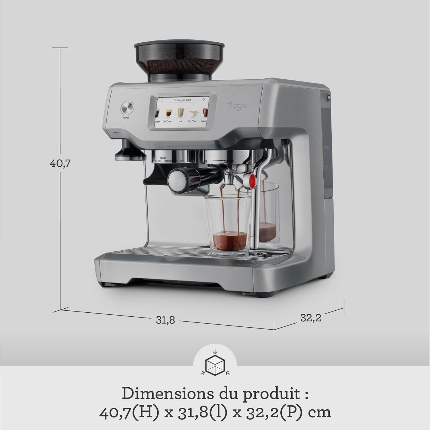 EXPRESSO CLASSIQUE A POMPE SAGE SES880BSS4EEU1 – Image 3