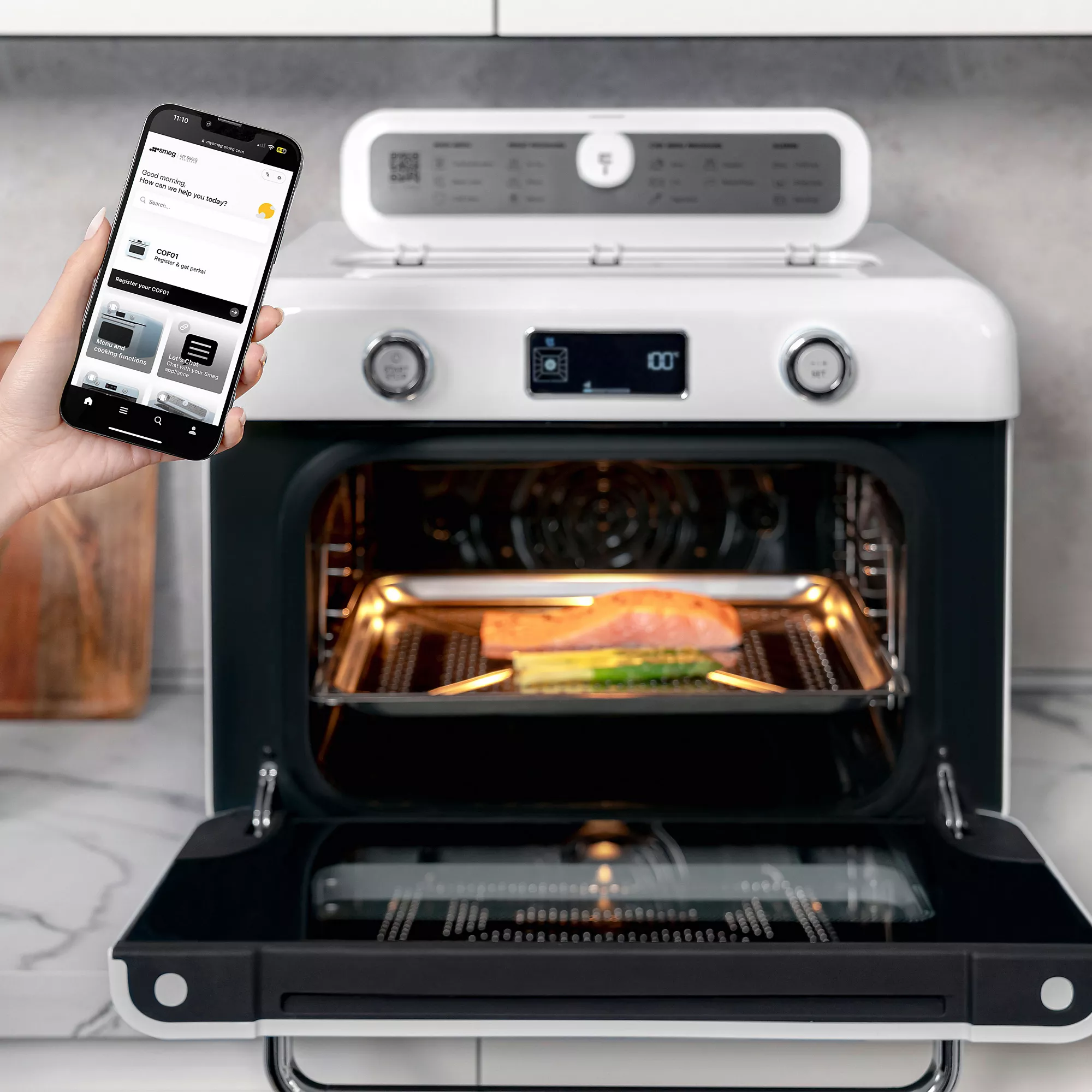 FOUR POSABLE A VAPEUR-CAPACITE:30L SMEG COF01WHEU – Image 5